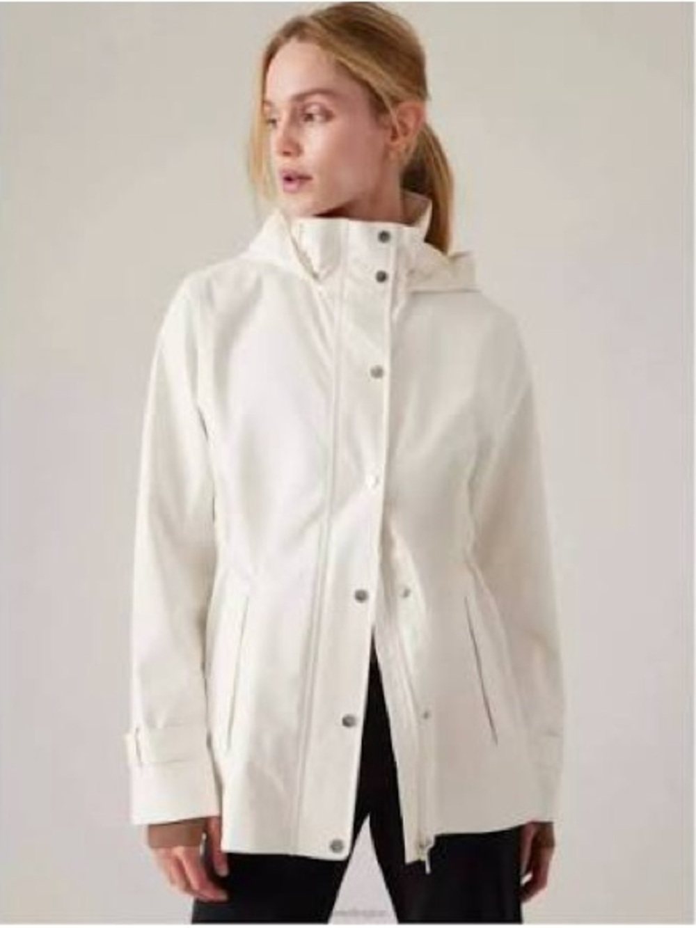 Athleta RainOut Sutro Trench Jacket – Black | Size [S] | Waterproof Chic Coat